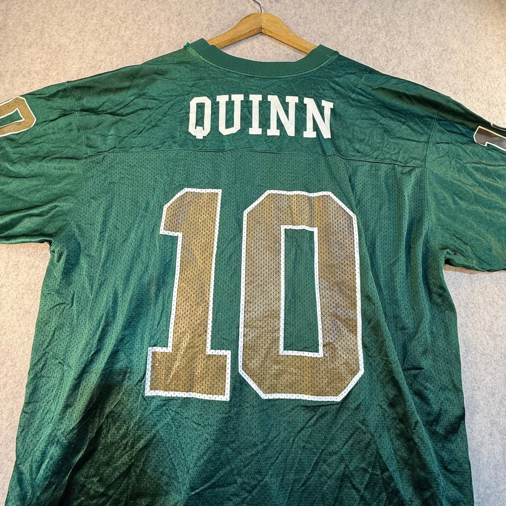 Adidas Notre Dame Fighting Irish Brady Quinn 10 Football Jersey Green Mens 2XL - Picture 8 of 8